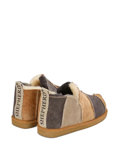 Shepherd Annie Patchwork-design Slip-on In Brown