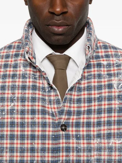 Lc23 Check Buttoned Shirt In Blue