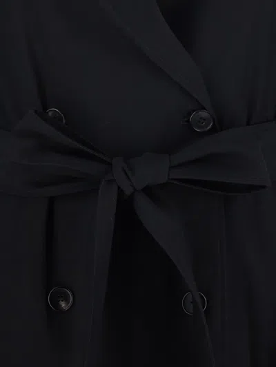 Jucca Buttoned Belted Coat In Black