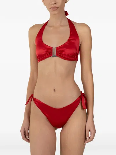 Paramidonna Jane Tie-detail Bikini In Red