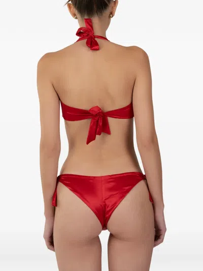 Paramidonna Jane Tie-detail Bikini In Red