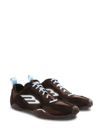 Balenciaga Women Brown Canvas And Corduroy Monday Ultra Sneakers In Brown