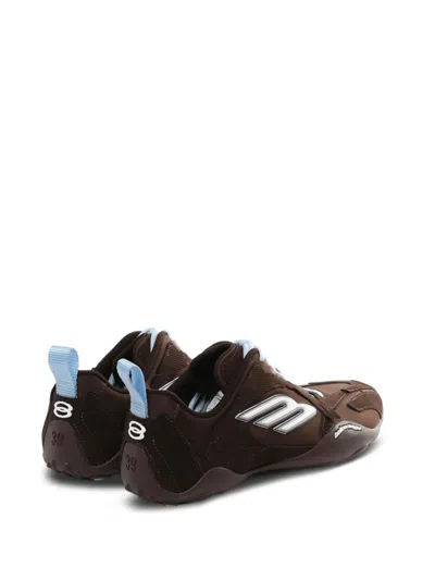 Balenciaga Women Brown Canvas And Corduroy Monday Ultra Sneakers In Brown