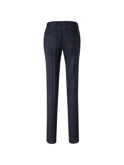 Canali Checked Suit In Blue