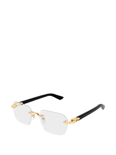 Cartier Rectangle-frame Glasses In Black
