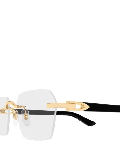 Cartier Rectangle-frame Glasses In Black