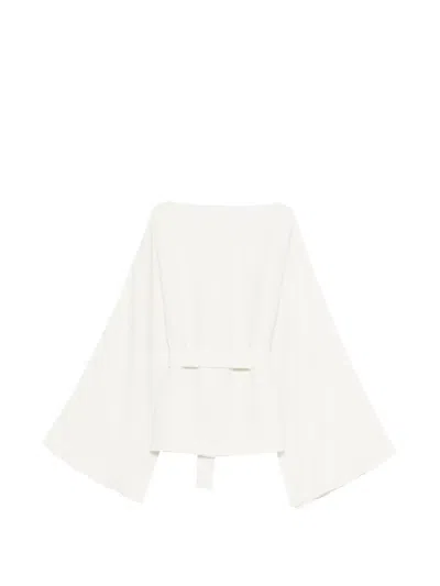 P.a.r.o.s.h Belted Blouse In White