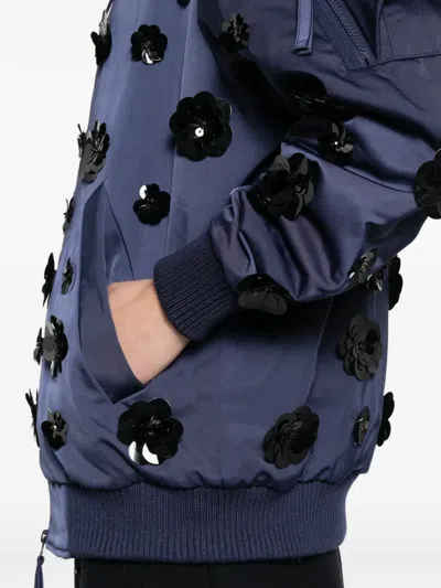 P.a.r.o.s.h P. A.r. O.s. H. Embroidered Bomber Jacket In Blue