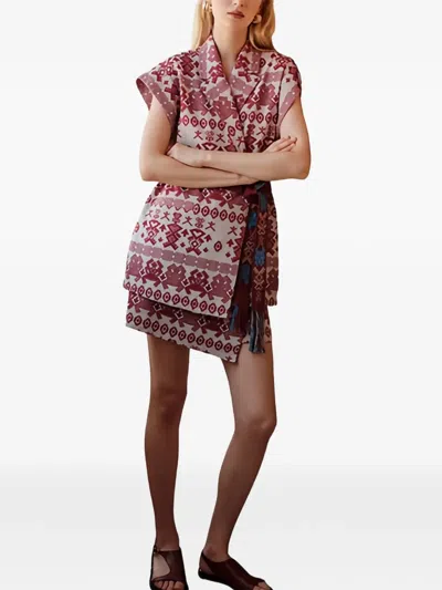 Devotion Lush Patterned Asymmetric Skirt In Multi