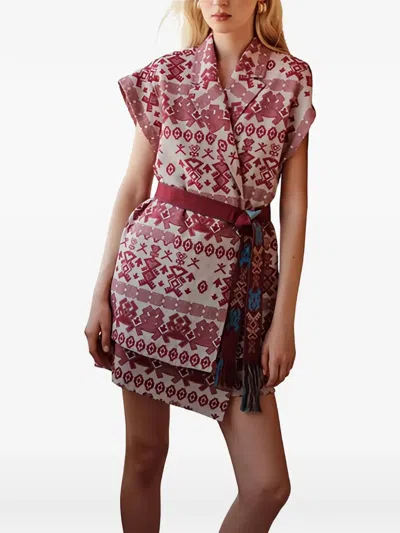 Devotion Lush Patterned Asymmetric Skirt In Multi