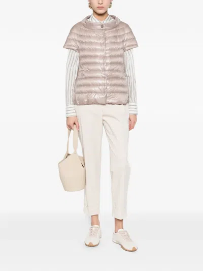 Herno Cleofe Quilted Puffer Jacket In Brown