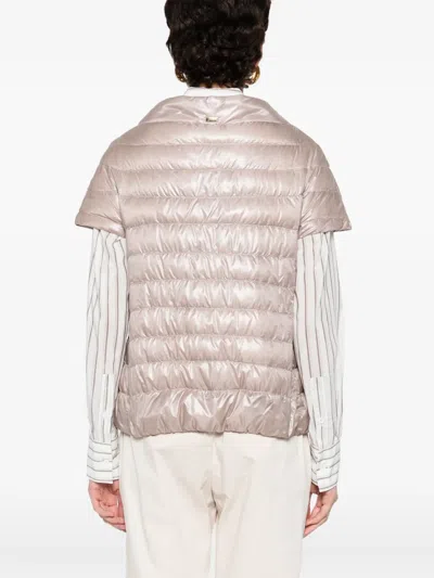 Herno Cleofe Quilted Puffer Jacket In Brown