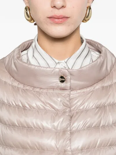 Herno Cleofe Quilted Puffer Jacket In Brown