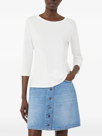 Weekend Max Mara Three-quarter-sleeve T-shirt In White