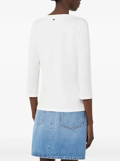Weekend Max Mara Three-quarter-sleeve T-shirt In White
