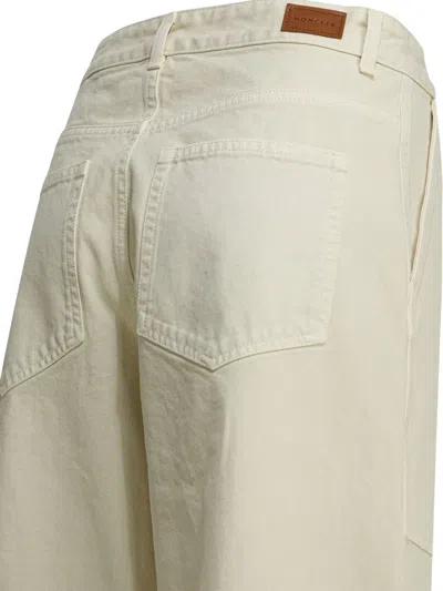 Moncler Patch-pocket Jeans In Neutral