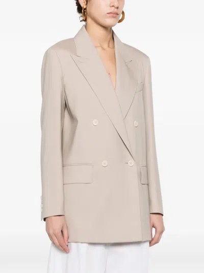 Max Mara Double-breasted Jacket In Neutral