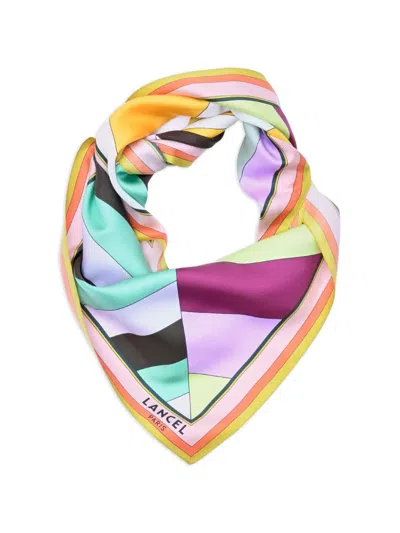Lancel Geometric Triangle Scarf In Multi
