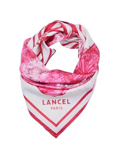 Lancel Printed Silk Square Scarf In Multi