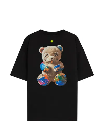 Barrow Iconic Bear Print T-shirt In Black