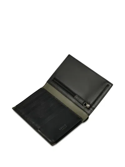 Lancel Leon Smooth Leather Wallet In Gray