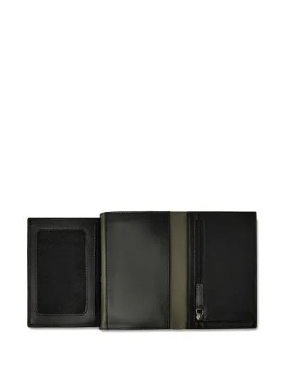Lancel Leon Smooth Leather Wallet In Gray
