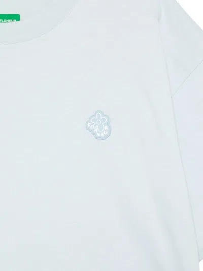Flâneur Logo-patch T-shirt In Blue