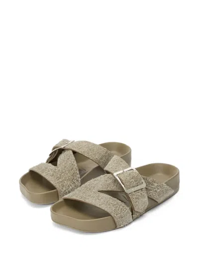 Loewe Open-toe Slippers In Gold