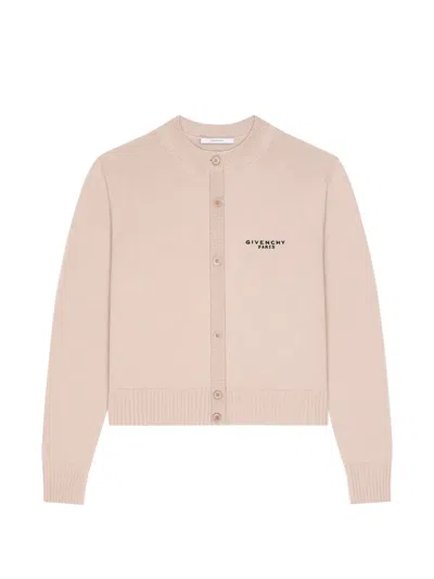 Givenchy Cropped Cardigan In Wool And Cashmere In Pink