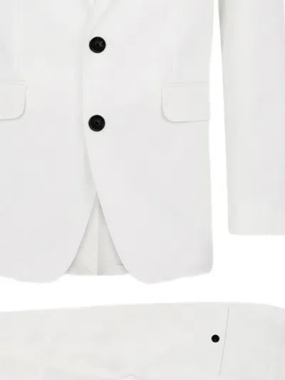Dsquared2 White Cotton Elastane Jacket Pants In White