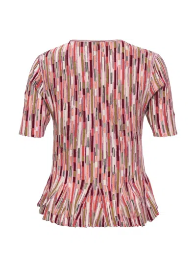Ulla Johnson Knitted Stripe Samira T-shirt In Multi