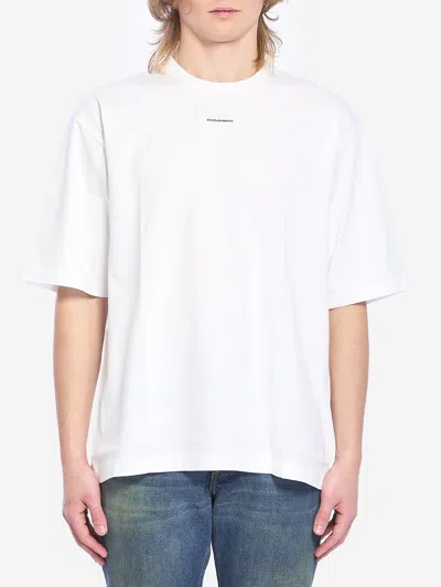 Dolce & Gabbana Men White Cotton Printed Oversized T-shirt In White
