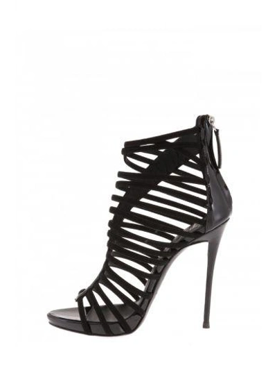 Shop Giuseppe Zanotti Design Leather Sandals In Black