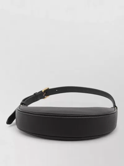 Valentino Half-moon Leather Shoulder Bag With Chain Strap
