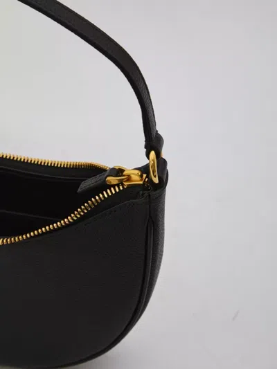 Valentino Half-moon Leather Shoulder Bag With Chain Strap