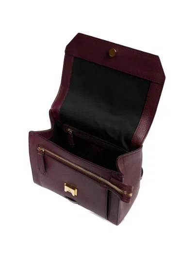 Lancel Ninon Python Flap Cross Body Bag In Purple