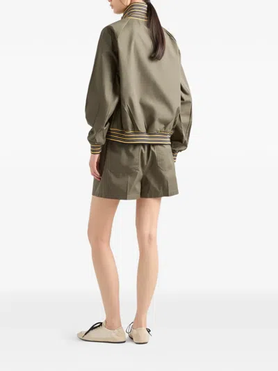 Prada Poplin Turtleneck Jacket In Multi