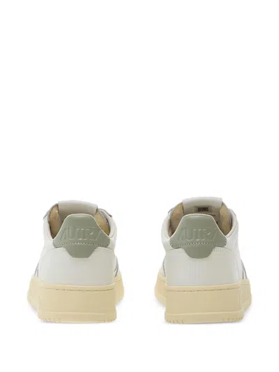 Autry Low-top Sneakers With Perforated Detailing And Metallic Accents In White