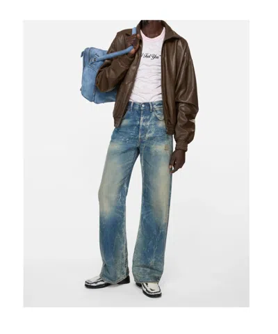 Acne Studios Ami Paris Ami De Coeur Wool Cardigan In Brown