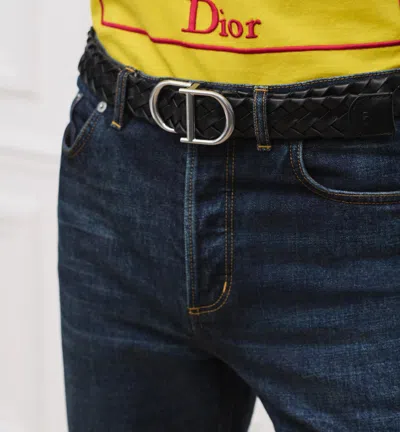 Dior Cd Belt In Black