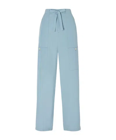 Jil Sander Drawstring Cargo Casual Pants In Blue