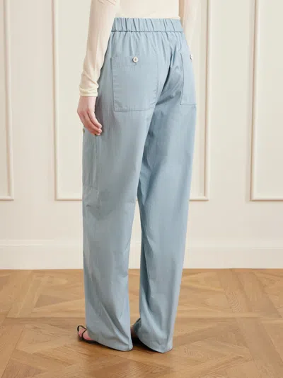 Jil Sander Drawstring Cargo Casual Pants In Blue