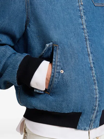 Marni Bleached-effect Bomber Jacket In Multi