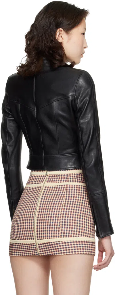 Knwls Black Claw Leather Jacket In Black