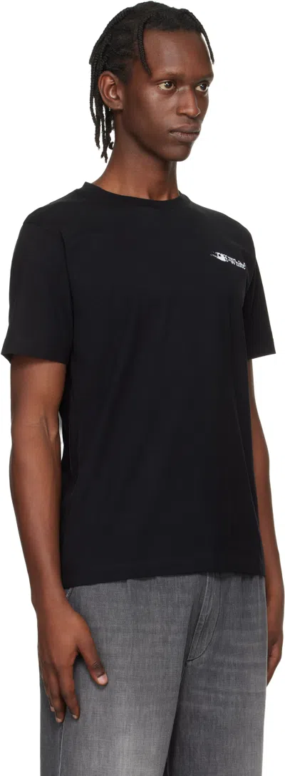 Off-white Slim Fit Scratch Arrow Graphic T-shirt In Black