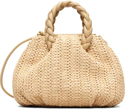 Hereu Bombon Medium Raffia Top Handle Bag In Brown