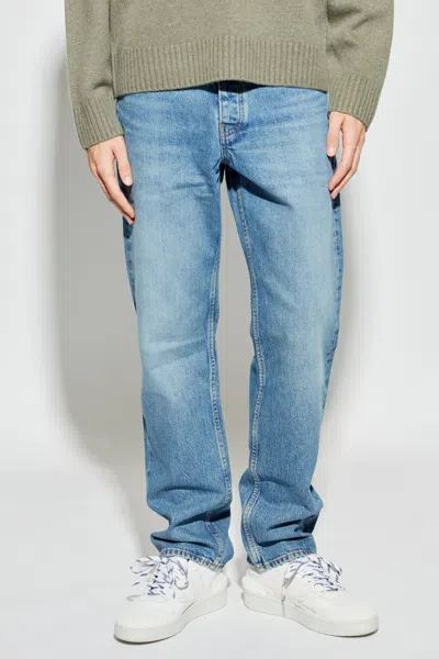 Frame Button-fastening Jeans In Brown