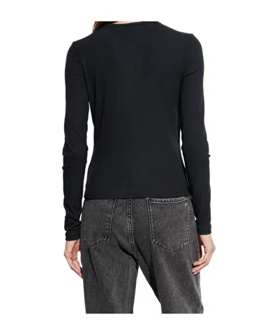 Frame Buttoned Knitted Cardigan In Black
