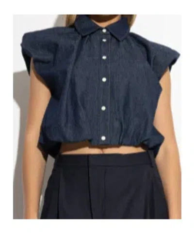 Frame The Shell Bubble-sleeve Top In Multi