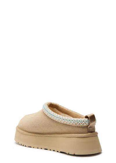 Ugg Tazz Beige Sabot With Embossed Logo In Suede Woman In Multi